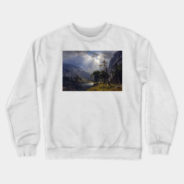 Mount Starr King, Yosemite by Albert Bierstadt Crewneck Sweatshirt by Classic Art Stall